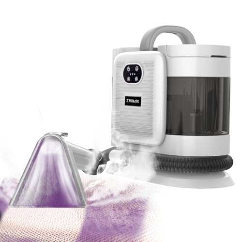 Portable Carpet Cleaner Machine with 100? Steam & Deep Cleaning Suction, Handheld Spot Cleaner for Pets, Car Seats, Couch - Touch Screen & Voice Control, 20s Heat-Up, Self-Cleaning