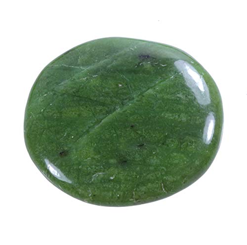 Nephrit (Jade) Scheibenstein | Handschmeichler Taschenstein | Hoc...