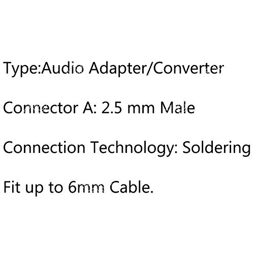 2PCS 2.5mm Stereo Male Repair Headphone Jack Plug miniatura 5