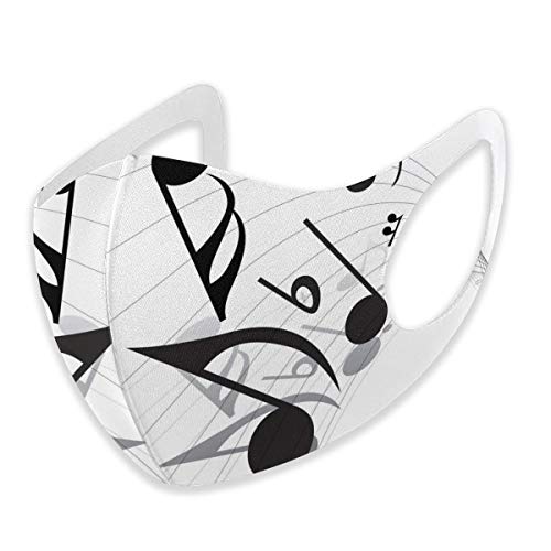 Mouth Masks for Dust Protection Anti Face Mask Washable Earloop Mask Musical Notes