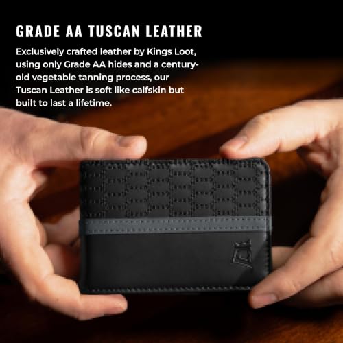 Image of Kings Loot Wallet For Men, RFID Blocking, Cash Pocket, Midnight Gunmetal