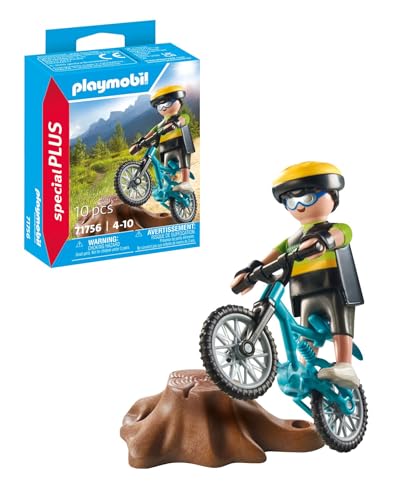 Cycliste Avec Vtt Et Souche D'arbre Playmobil La Boite - vue 3