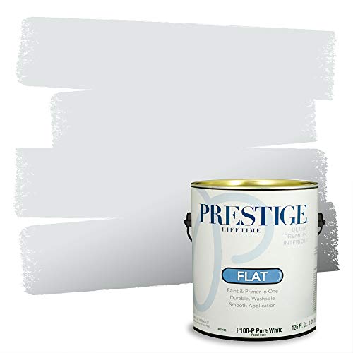 PRESTIGE Interior Paint and Primer in One, Hint of Gray, Flat, 1 Gallon
