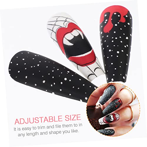 FOMIYES 48 Pçs Unhas Postiças Meninas Unhas Postiças Unhas Postiças Unhas Kit De Gel Kits De Manicur