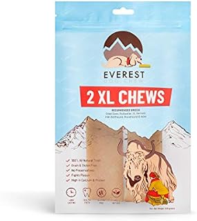 Everest Dog Chew 2 Piece Yak Chew Value Packs, (2 Piece XL)