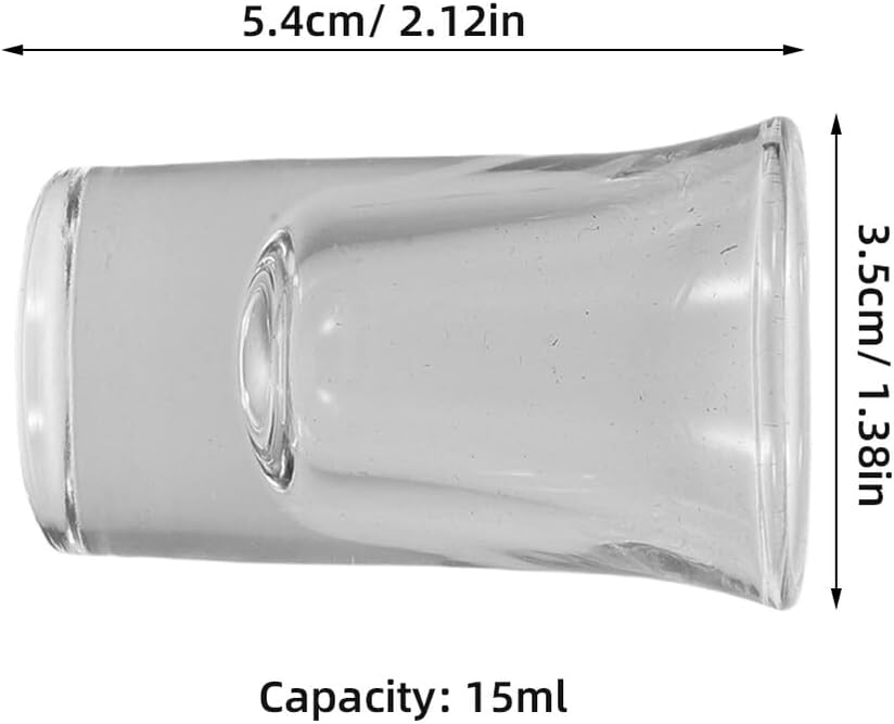 12pcs Thick Base Mini Shooter Glasses 15ml Small Whiskey Tumblers Glass Drinking Cups for Spirits Bar and Party Use