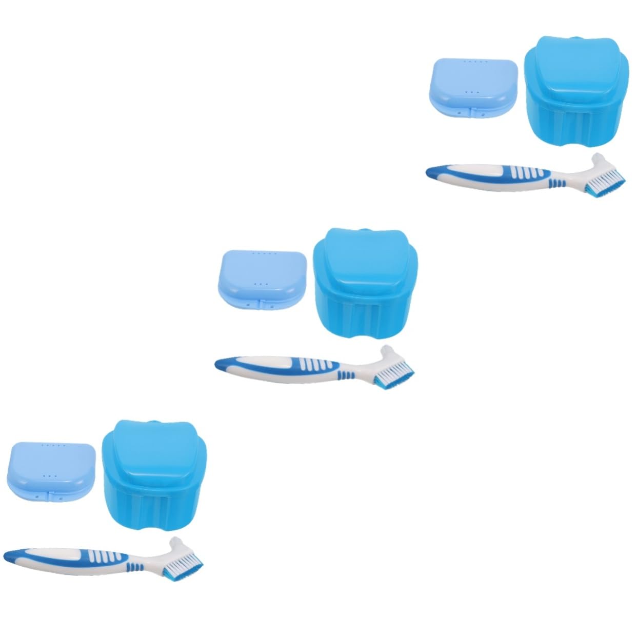 3 Set Di Piccole Custodie Per Dentiere Protesi Parziali Contenitori Per Protesi Custodie Per Protesi Per Donne Custodie Per Porta Apparecchi Contenitore Per
