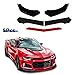 KEEPDSGN Universal Front Bumper Lip Splitter Front Spoiler for Car Red Trim Gloss Black + 86.6