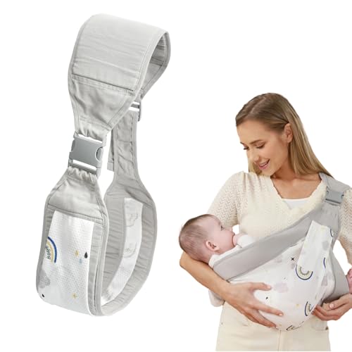 Fular Portabebe Correa De Hombro Ancha Y Ajustable Y Acolchada Porta Bebes AlgodóN Porteo Bebe Para Compras, Recados, Viajes, Senderismo Y Tareas Del Hogar