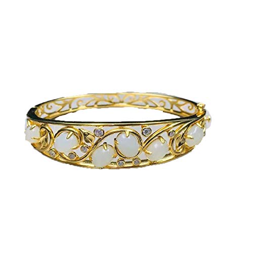 Bracelet en jade Hetian et argent 925 sculpté avec soin pour une élégance intemporelle