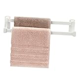 ULTECHNOVO Doppel Handtuchhalter aus Wandmontierte Badetuchstange mit Zwei Stangen Platzsparend...