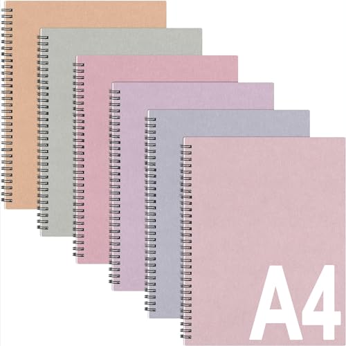 Carnets à spirales couverture kraft grand format A4 cahier ligné 120 feuilles fournitures bureau