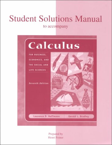 Student Solutions Manual to Accompany Calculus ... 0072291516 Book Cover
