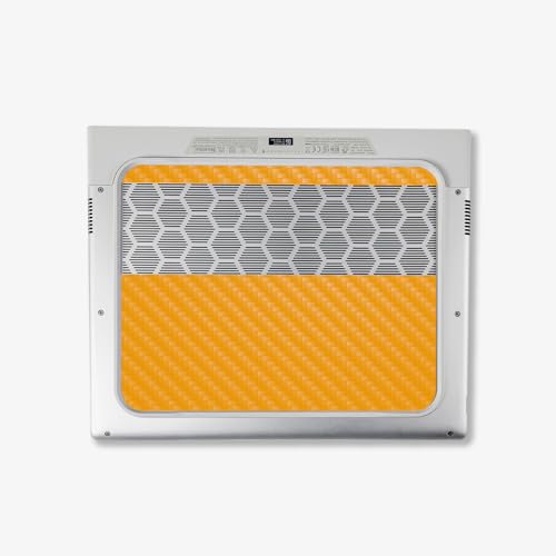 Image of MightySkins Carbon Fiber Skin Compatible with Alienware X14 R2 (2023) Full Wrap Kit - Solid Orange | Protective, Durable Textured Carbon Fiber Finish | Easy to Apply & Change Styles | Made in The USA