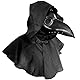 HAOSUN Pague Doctor Maske und Umhang Long Nase Schnabel Halloween Kostüm Requisiten Leder Masken für Erwachsene - Weiß - Einheitsgröße
