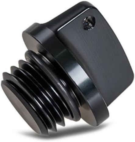 M20 * 2.5 Universal Motorcycle Engine Oil Filler Cap Screw Cover Plug Gray with O-ring Valve Oil Cap Transmission Tank Cover (Black)