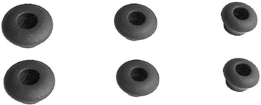 Ear Tips Replacement,WISMAR Original Black Rubber Earbuds and Sponge Covers, WISMAR Single Ear Bluetooth Earpiece with Multi-Size(Large,Medium and Small)