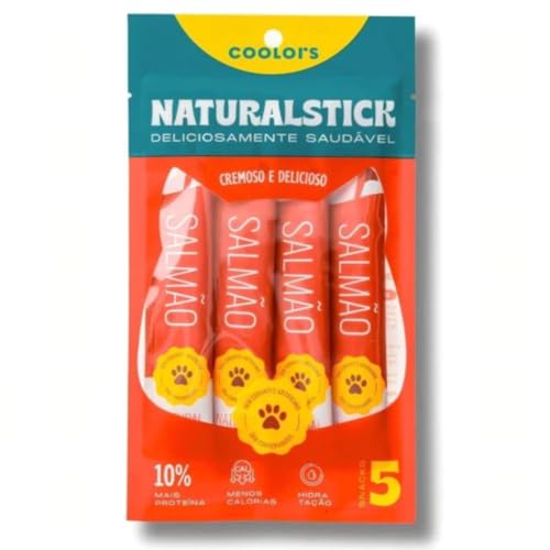 Coolors Natural Sticks Gatos - Salmão - 5 Sticks de 15g