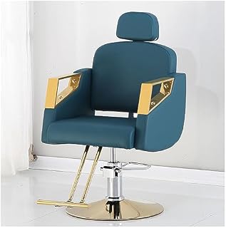 Silla de peluquería con bomba hidráulica con pedal, chasis cuadrado, giro de 360 grados y altura ajustable para un peinado profesional