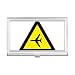 Warning Symbol Yellow Black Plane Triangle Business Card Holder Case Pocket Box Wallet