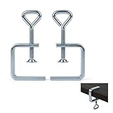 2 Stück C Klemme,Tischklemme,C Zwingen Schraubklemme,Schraubzwingen Klein,C-Klemme Edelstahl,Mini Schraubzwinge,Universal Justierbare Breite Workbench Clamp Trägerklemme für Holzarbeiten Klemmen