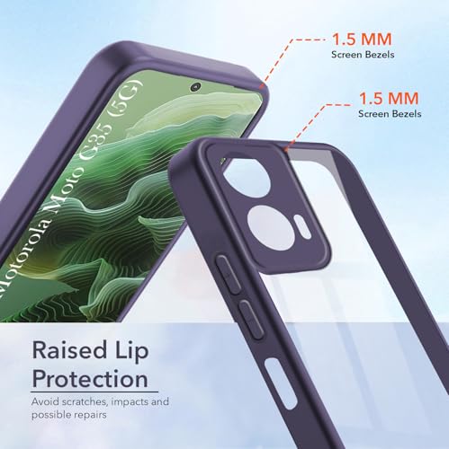 Image of Jkobi Ultra-Hybrid Back Cover Case for Motorola Moto G35 5G (Lifetime Anti Yellow | Anti Scratch | Crystal Clear Shockproof)