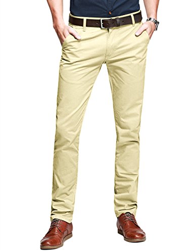 Image of Match Mens Regular-Fit Casual Flat Front Chino Pants