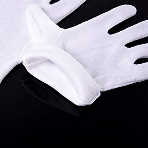 WorldCare® 12 Pairs White Cotto NServing/Waiters Etiquette Driver Concierge Butler Snooker Equestrian Gloves: Wt, S