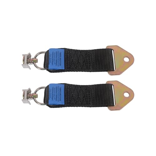 MOTO4U L-Track Adapter Straps, 2 Pack, Single Stud Tie-Downs