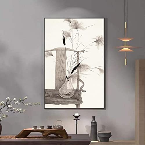 Affiche de fleurs triptyque cadre de salon minimaliste 60x90cm