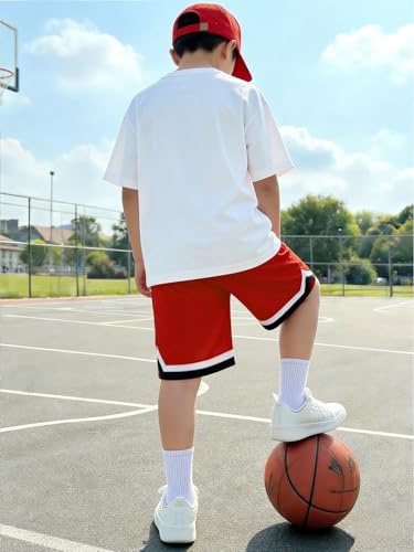 Image of Summer Clothes for Boys 2 Pcs, Letter Print Tops and Shorts Sports Casual Outfit Set for Kids