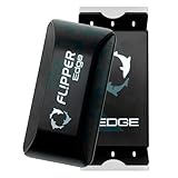 FLIPPER EDGE Standard Magnetic 2-in-1 Aquarium Cleaner for Glass and Acrylic Tanks up to 1/2" (12mm) Thick – Dual Blade Design with Floating Algae Scraper and Cleaning Tool – Black