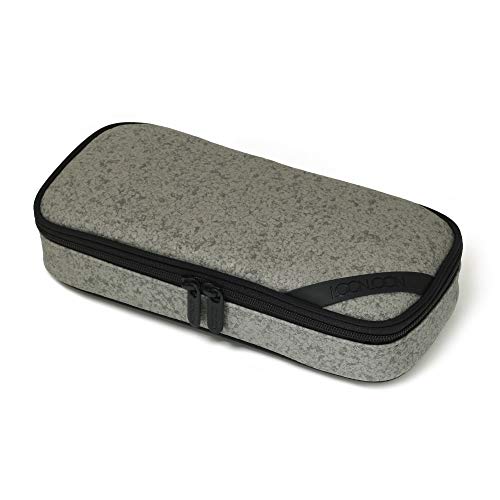 LOONLOON 663 ストーン ペンケース グレー 大容量 おしゃれ 中学生 高校生 大学生 二階建て 多機能 使いやすい