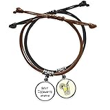 Feature: -An all-matching accessory for wearing clothes; -Provides multiple wearing methods; -Black leather bracelet features a sliver colour charms and delicate rings; -Brown leather bracelet features an antique copper colour charms and exquisite rings.; -Wear them both or separately depends on your wearing styles; -Can be a BFF or couple bracelet set for your best friends, boyfriend, girlfriend, wife or husband to share your full love to the one who you treasure