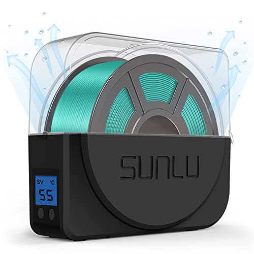 Upgraded Dryer Box of 3D Printer Filament, SUNLU 3D Filament Dryer Box S1, Keeping Filaments Dry During 3D Printing, Filament Holder, Compatible with 1.75mm, 2.85mm, 3.00mm Filament, Storage Box,Black