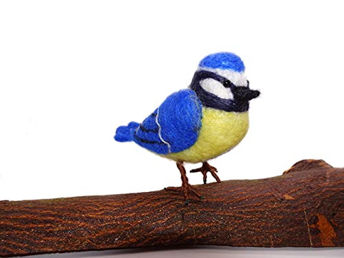 MillyRose Crafts Nadelfilz-Set für Anfänger - Blaumeise Vogel Nadelfilz-Set - Bastelset für Erwachsene mit Filznadeln - Anleitung in englischer Sprache Cover