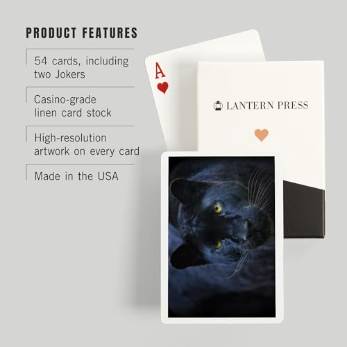Lantern Press Black Panther, 52 cartas Poker miniatura 3