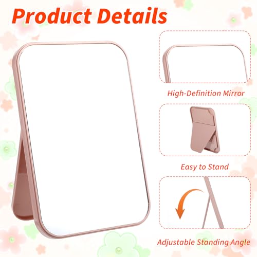 Kifmurase espejos de maquillaje rosa rectangular pack 12 miniatura 4