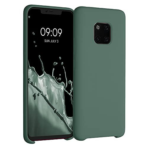 kwmobile Handyhülle für Huawei Mate 20 Pro Hülle - Case Silikon - Kabelloses Laden - Schutzhülle Cover in Tannengrün