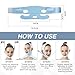 Face Lifting Belt for Sleeping, Ice Silk Chin Strap for Double Chin Reduction & Non-Surgical Face Lift, V-Shaped Firming Band for Overnight Tightening & Jawline Contouring (Light Blue)