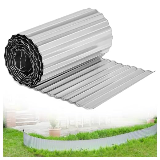 Ram® Heavy Duty 5M Metres Galvanised Steel Lawn Edging Garden Plant Border (16.5cm High) (1 X 5M)