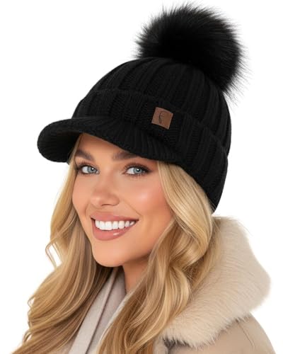 Baesics Wintermütze Schwarz Cap Style Damen Herren...