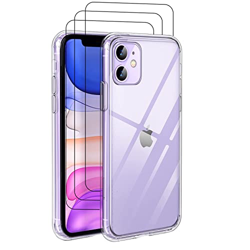 Funda para iPhone 11 con 3 Protectore Pantalla Cover
