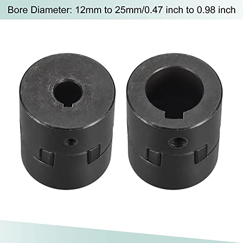 sourcing map Flexibel Kupplung Welle 12mm bis 25mm Motor Kupplungsgelenk 52mmx44.5mm