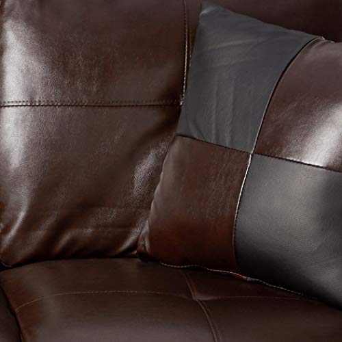Beverly Fine Furniture Left Facing Russes Sectional Sofa Set With Ottoman, Brown #TOP6