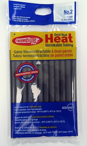 Gaine thermorétractable 0.7 cm ThermOsleeve Plus isolante double paroi lot de 12