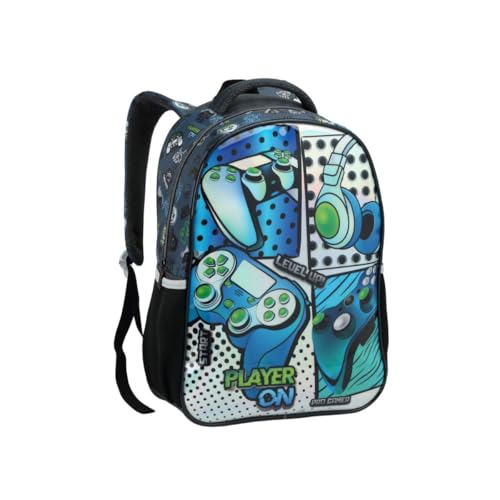 Mochila Costas Gamer Player On Meninos Escolar Jogos