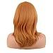 MapofBeauty 18 Inch/45 cm Layered Bangs Straight Synthetic Fiber Shoulder Length Hair Daily Use Wig (Orange)