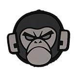 Monkey Head Patch - PVC (Black (SWAT))
