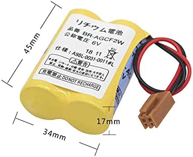 Miniatura 4 de SHENYANG Paquete de 4 baterías de litio BR-AGCF2W - 6V - 2200mAh PLC batería para máquina CNC FANUC A98L-0031-0011 con enchufe